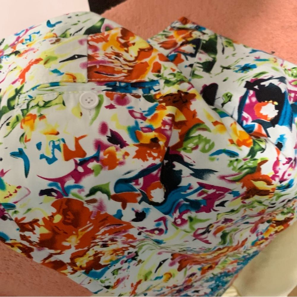 New Directions Multicolor Floral Pants Size 8 - Picture 5 of 6